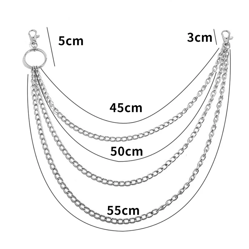 金属製ベルトチェーン、ヒップホップ、ロック、パンク風、フック - Body Jewelry Retainers のレビューと価格