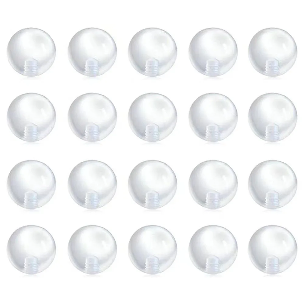 ピアス用の透明なスペアボール,バーベルの形をしたピアスジュエ - Body Jewelry Replacement Ball のレビューと価格