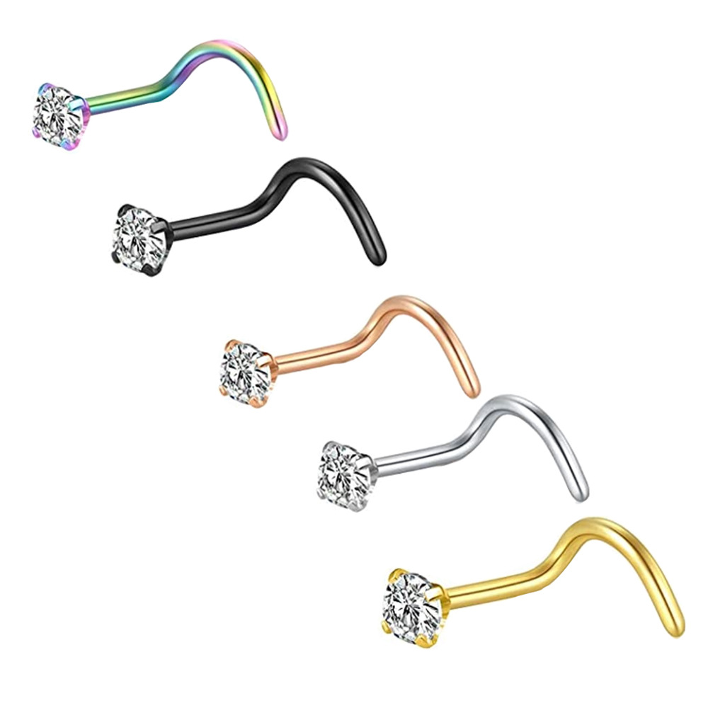 20Gノーズリングスタッド 316Lサージカルステンレス 低 - Body Jewelry Surgical Steel のレビューと価格