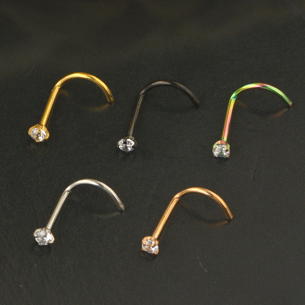 20Gノーズリングスタッド 316Lサージカルステンレス 低 - Body Jewelry Surgical Steel のレビューと価格