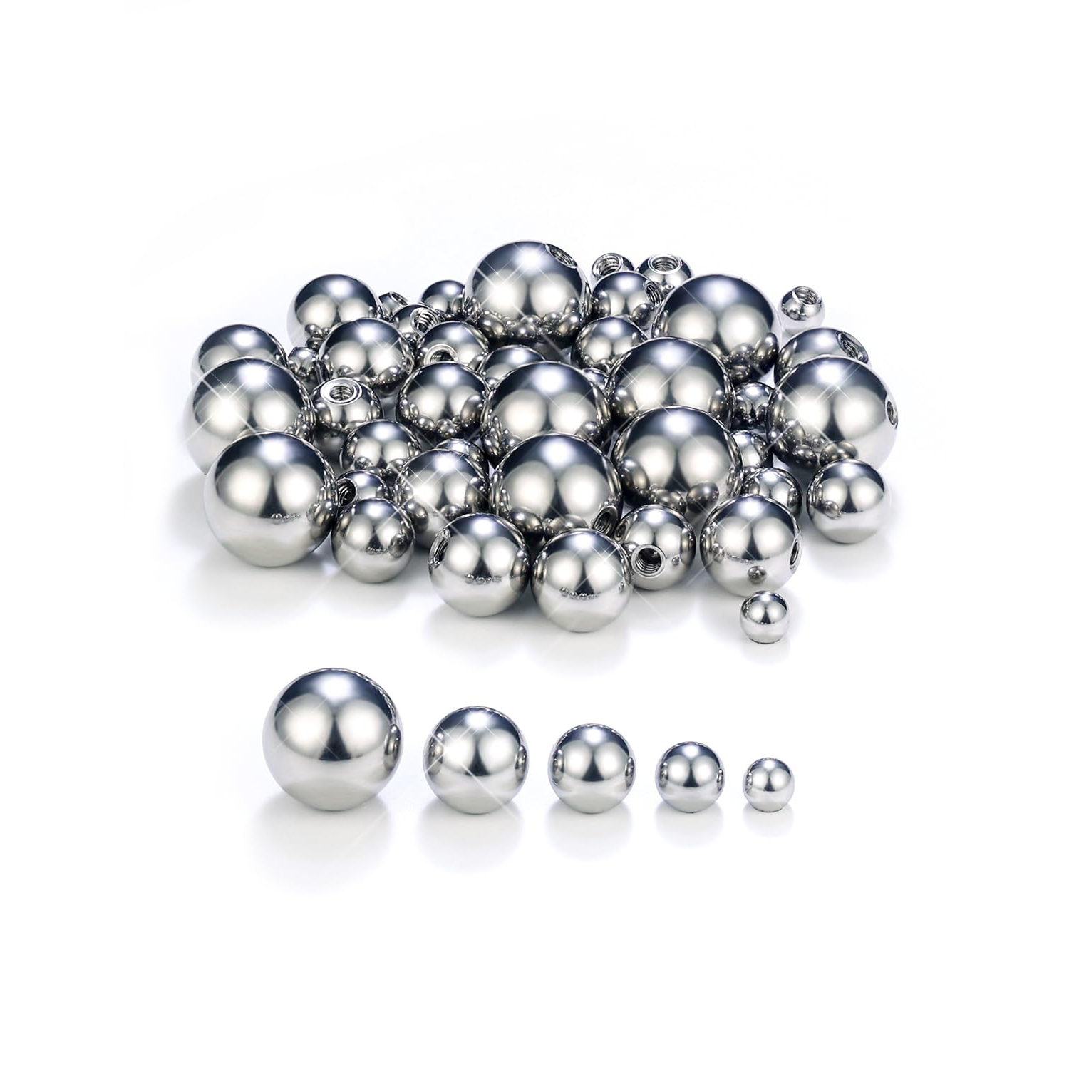 14 G 3 mm 4 mm 5 mm 6 mm 8 mm雄 - Body Jewelry Replacement Ball のレビューと価格