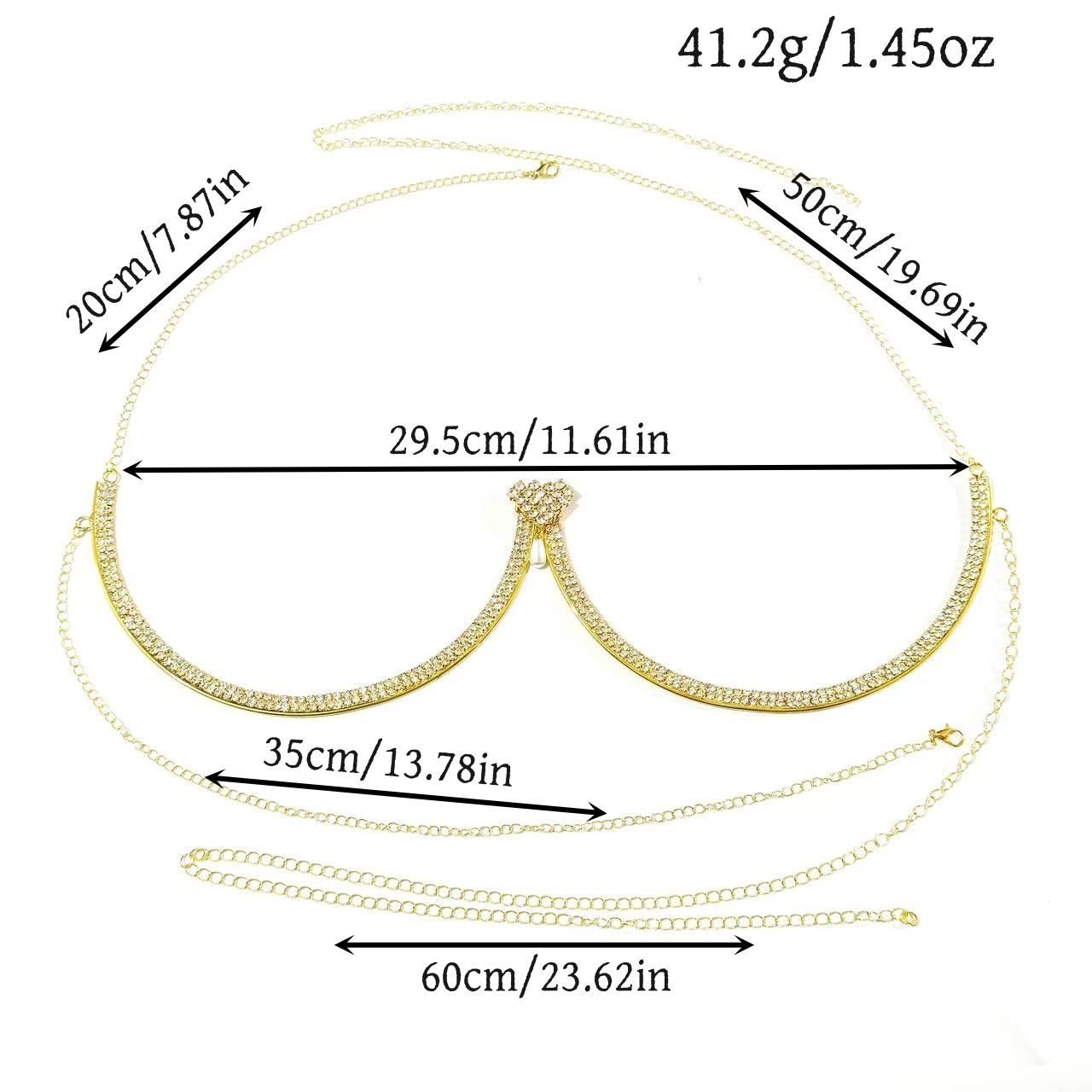 女性の胸サポートパールペンダントハート型ブラジャーネックレス - Body Jewelry Necklace のレビューと価格