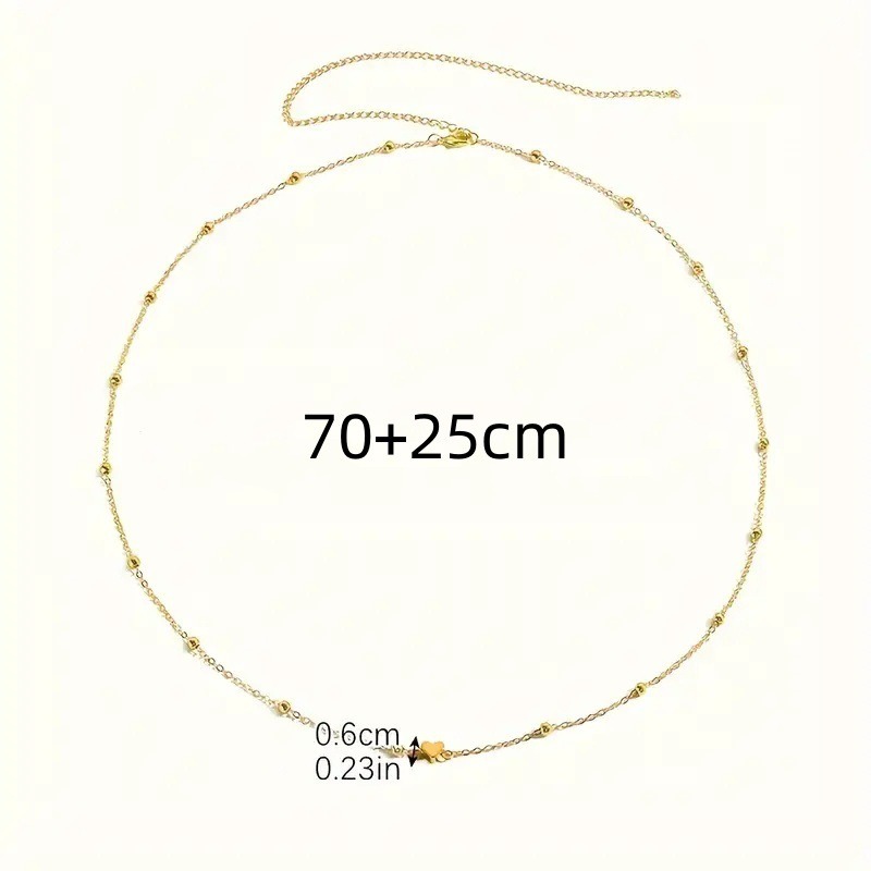 繊細なゴールドのハート型ウエストチェーン、ビーズ付きのボディ - Body Jewelry For You のレビューと価格